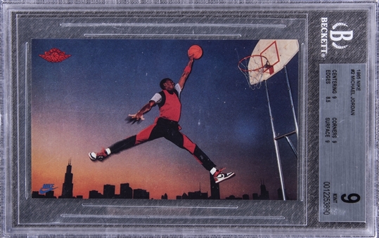 1985 Nike #2 Michael Jordan Promo Rookie Card – BGS MINT 9